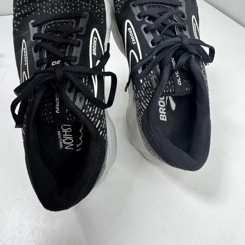 Brooks Glycerin 20 Mens Running Shoes Black White 1203691D059 Size 8.5 Wide D